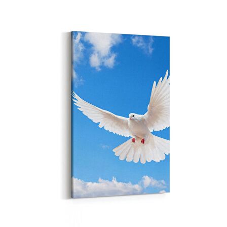 Olla 15887D Gökyüzü Kuşlar Görseli Dikey Kanvas Tablo (Ölçü: 100X150)