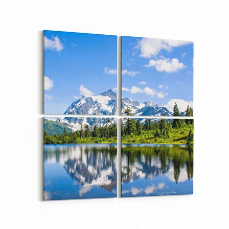 Olla 14398K4 Doğa / Manzara Görseli Kare 4'lü Kanvas Tablo (Ölçü: 65X65)