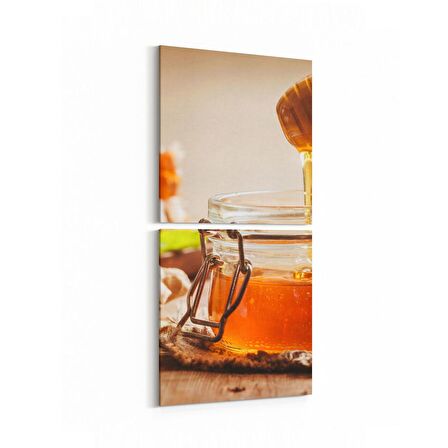 Olla 15223K2D Gıda Görseli 2'li Dikey Kanvas Tablo (Ölçü: 30X65)