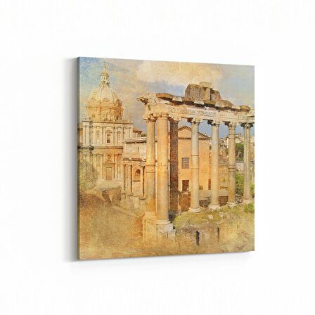 Olla 18956K4 Yapı Görseli Kare 4'lü Kanvas Tablo (Ölçü: 65X65)