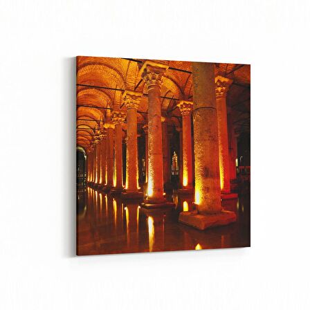 Olla 19017K Yapı Görseli Kare Kanvas Tablo (Ölçü: 25X25)