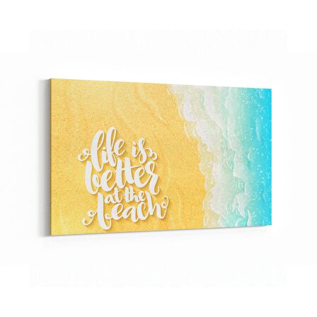 Olla 16568Y Kumsal / Sahil Görseli Yatay Kanvas Tablo (Ölçü: 150X100)