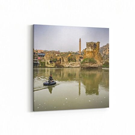 Olla 18637K Yapı Görseli Kare Kanvas Tablo (Ölçü: 25X25)