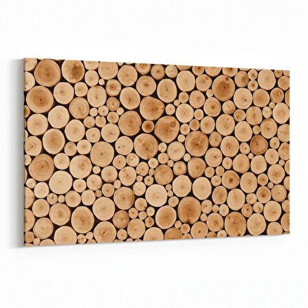 Olla 12002Y Ahşap Desen Görseli Yatay Kanvas Tablo (Ölçü: 150X100)
