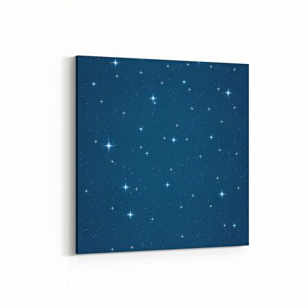 Olla 14760K Gece Gökyüzü Görseli Kare Kanvas Tablo (Ölçü: 25X25)