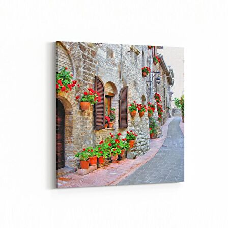 Olla 18289K4 Yapı Görseli Kare 4'lü Kanvas Tablo (Ölçü: 145X145)