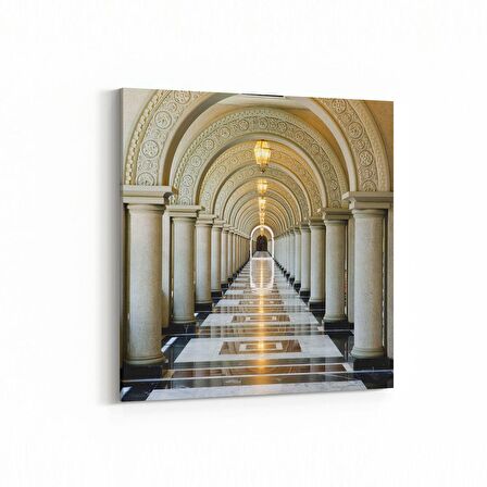Olla 18805K Yapı Görseli Kare Kanvas Tablo (Ölçü: 100X100)