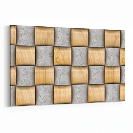 Olla 14957Y Geometrik Desen Görseli Yatay Kanvas Tablo (Ölçü: 30X20)