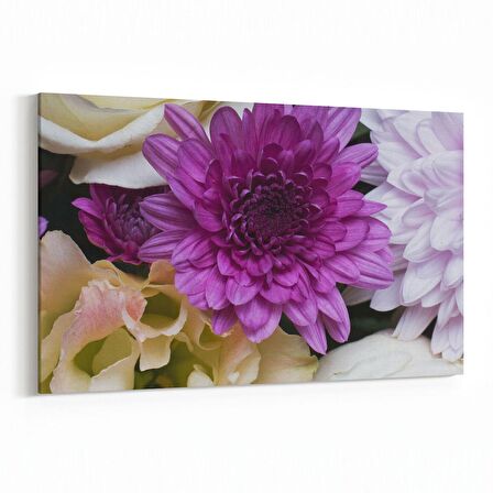 Olla 11637Y Çiçek Görseli Yatay Kanvas Tablo (Ölçü: 70X50)