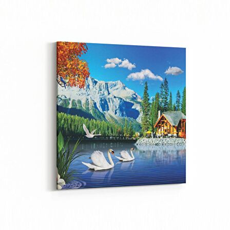 Olla 13649K Doğa / Manzara Görseli Kare Kanvas Tablo (Ölçü: 25X25)