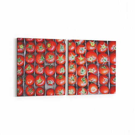 Olla 15261K2Y Gıda Görseli Kare 2'li Yatay Kanvas Tablo (Ölçü: 145X70)