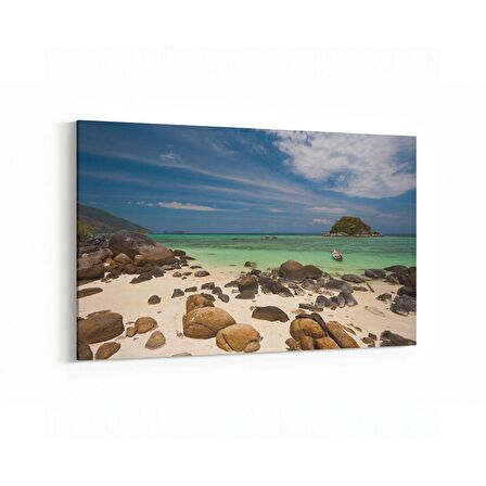 Olla 16611Y Kumsal / Sahil Görseli Yatay Kanvas Tablo (Ölçü: 90X60)