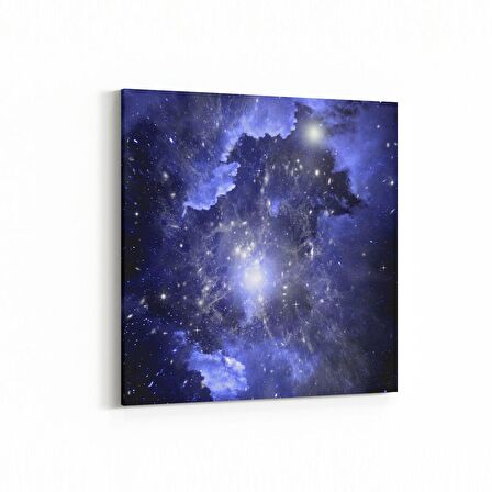 Olla 14732K Gece Gökyüzü Görseli Kare Kanvas Tablo (Ölçü: 25X25)