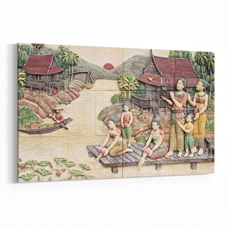 Olla 16246Y Heykel / Sanat Görseli Yatay Kanvas Tablo (Ölçü: 120X80)