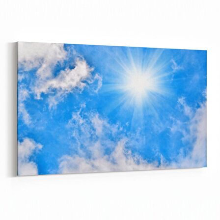 Olla 15683Y Gökyüzü Bulut Görseli  Yatay Kanvas Tablo (Ölçü: 45X30)