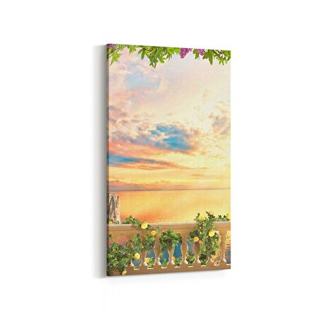 Olla 14098DD Doğa / Manzara Görseli Dikey Dar Kanvas Tablo (Ölçü: 40X80)