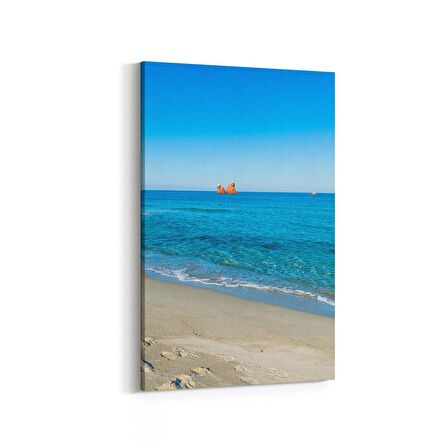 Olla 16564D Kumsal / Sahil Görseli Dikey Kanvas Tablo (Ölçü: 60X90)