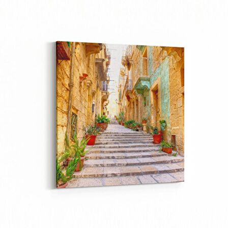 Olla 17981K Yapı Görseli Kare Kanvas Tablo (Ölçü: 25X25)