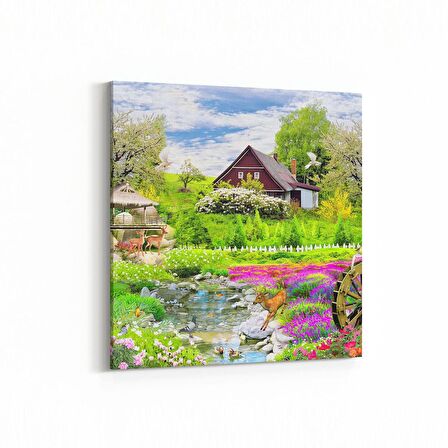 Olla 18217K Yapı Görseli Kare Kanvas Tablo (Ölçü: 30X30)