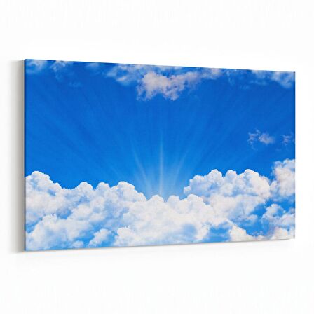 Olla 15382Y Gökyüzü Bulut Görseli  Yatay Kanvas Tablo (Ölçü: 90X60)