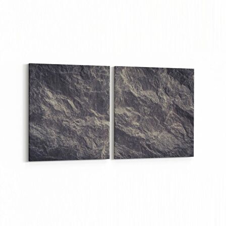 Olla 12428K2Y Beton Görseli Kare 2'li Yatay Kanvas Tablo (Ölçü: 105X50)