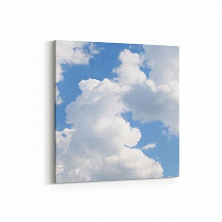 Olla 15794K Gökyüzü Bulut Görseli  Kare Kanvas Tablo (Ölçü: 25X25)