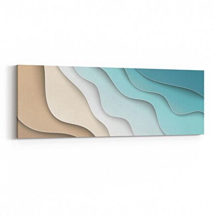 Olla 10401YI Abstract Görsel Yatay İnce Kanvas Tablo (Ölçü: 90X30)