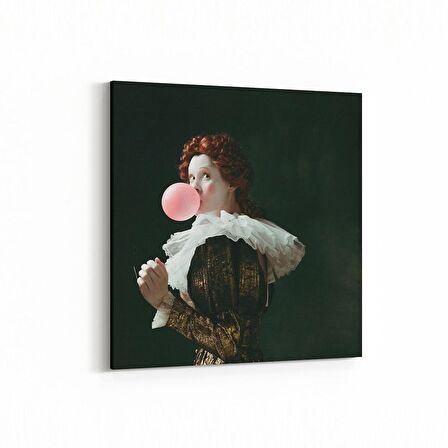 Olla 16802K Model / Manken Görseli Kare Kanvas Tablo (Ölçü: 60X60)