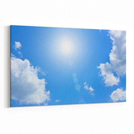 Olla 15385Y Gökyüzü Bulut Görseli  Yatay Kanvas Tablo (Ölçü: 90X60)
