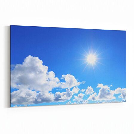 Olla 15692Y Gökyüzü Bulut Görseli  Yatay Kanvas Tablo (Ölçü: 45X30)
