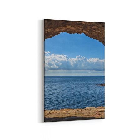 Olla 16438D Kumsal / Sahil Görseli Dikey Kanvas Tablo (Ölçü: 100X150)
