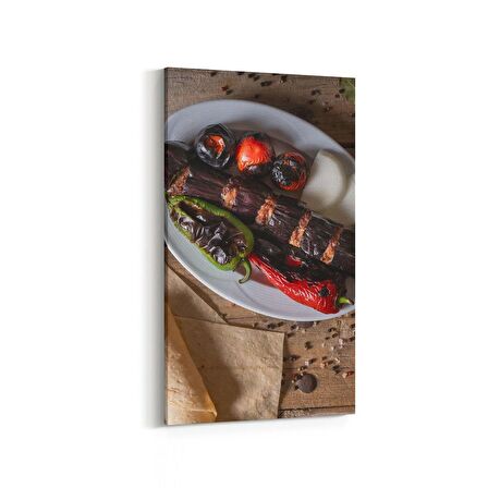 Olla 15097DD Gıda Görseli Dikey Dar Kanvas Tablo (Ölçü: 30X60)