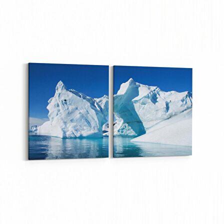 Olla 13755K2Y Doğa / Manzara Görseli Kare 2'li Yatay Kanvas Tablo (Ölçü: 65X30)