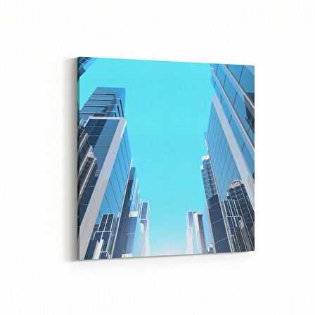 Olla 18854K Yapı Görseli Kare Kanvas Tablo (Ölçü: 25X25)