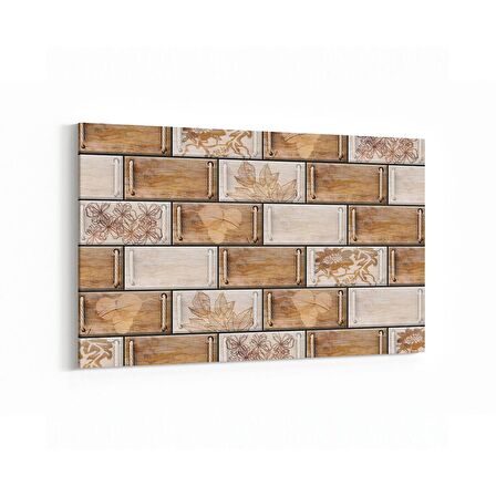 Olla 17466Y Taş / Tuğla Görseli Yatay Kanvas Tablo (Ölçü: 90X60)