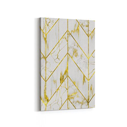 Olla 16671D Mermer Desen Görsel Dikey Kanvas Tablo (Ölçü: 60X90)