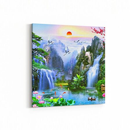 Olla 13577K Doğa / Manzara Görseli Kare Kanvas Tablo (Ölçü: 25X25)