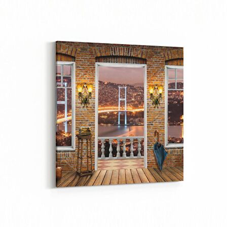 Olla 18010K4 Yapı Görseli Kare 4'lü Kanvas Tablo (Ölçü: 65X65)