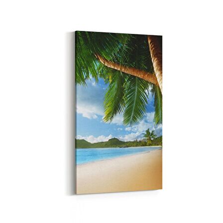 Olla 16375DD Kumsal / Sahil Görseli Dikey Dar Kanvas Tablo (Ölçü: 60X120)