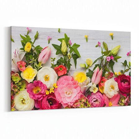 Olla 11600Y Çiçek Görseli Yatay Kanvas Tablo (Ölçü: 120X80)