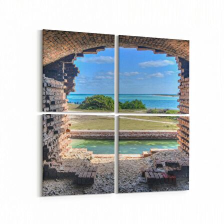 Olla 13637K4 Doğa / Manzara Görseli Kare 4'lü Kanvas Tablo (Ölçü: 65X65)