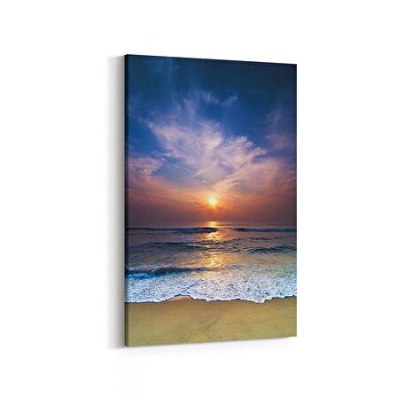Olla 16093D Günbatımı Görseli Dikey Kanvas Tablo (Ölçü: 60X90)