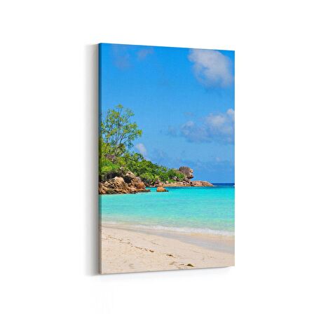 Olla 16628D Kumsal / Sahil Görseli Dikey Kanvas Tablo (Ölçü: 100X150)