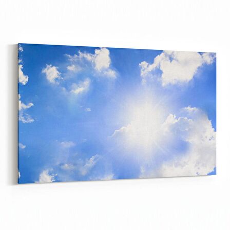 Olla 15491Y Gökyüzü Bulut Görseli  Yatay Kanvas Tablo (Ölçü: 120X80)