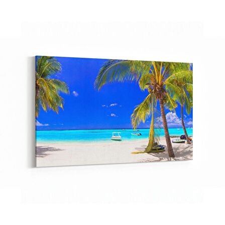 Olla 16435Y Kumsal / Sahil Görseli Yatay Kanvas Tablo (Ölçü: 45X30)