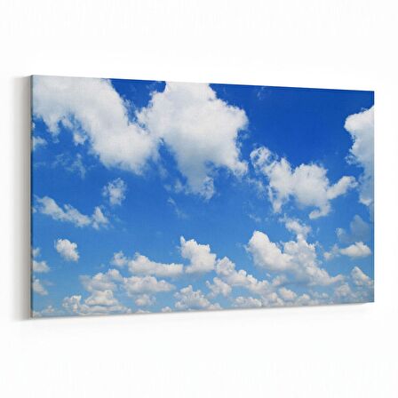 Olla 15498Y Gökyüzü Bulut Görseli  Yatay Kanvas Tablo (Ölçü: 90X60)