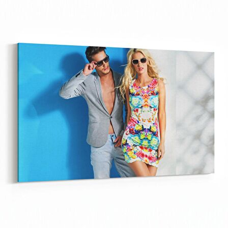 Olla 16874Y Model / Manken Görseli Yatay Kanvas Tablo (Ölçü: 120X80)