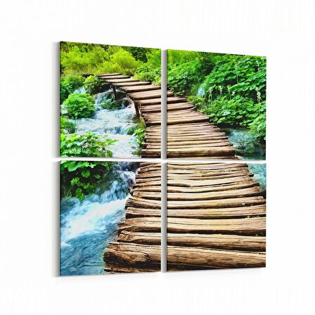Olla 13892K4 Doğa / Manzara Görseli Kare 4'lü Kanvas Tablo (Ölçü: 105X105)