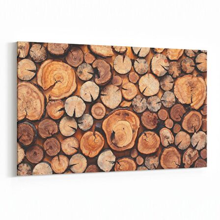 Olla 12007Y Ahşap Desen Görseli Yatay Kanvas Tablo (Ölçü: 90X60)