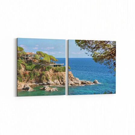 Olla 14176K2Y Doğa / Manzara Görseli Kare 2'li Yatay Kanvas Tablo (Ölçü: 125X60)